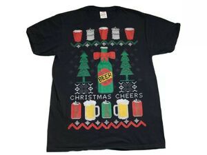 Dec 25 Men's Graphic T Shirt Size M Christmas   Cheer  Funny Holiday Xmas Party